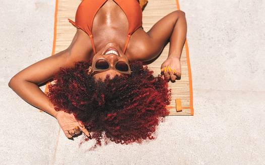 Woman, Afro, Tan, Sunny day, Summer