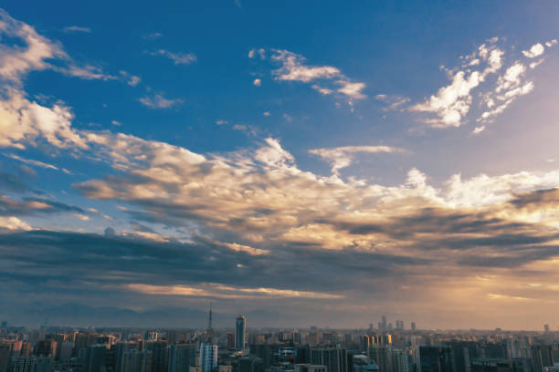 istock View of city at sunset 1357806649
