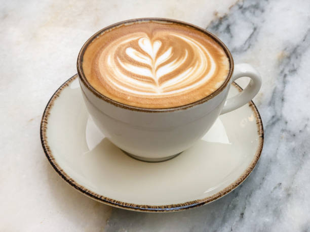 istock a cup of cappuccino coffee on the marble table 1357813043