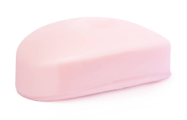 istock Soap bar isolated over white background, close up 1357815168