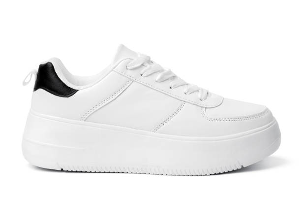 istock One white sneaker shoe isolated on white 1357815362