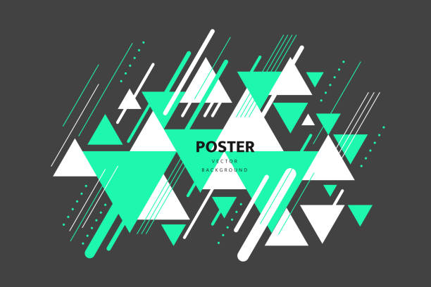 Abstract modern colorful triangles pattern elements Abstract modern geometric background stock illustration triangle percussion instruments stock illustrations