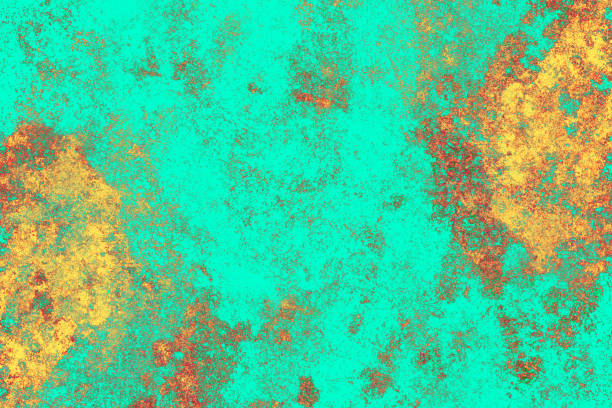Damaged old concrete wall surface with colorful grunge texture for background