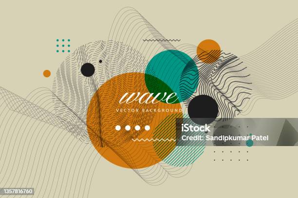 Abstract Flowing Wave Banner - Arte vetorial de stock e mais imagens de Abstrato - Abstrato, Plano de Fundo, Padrão