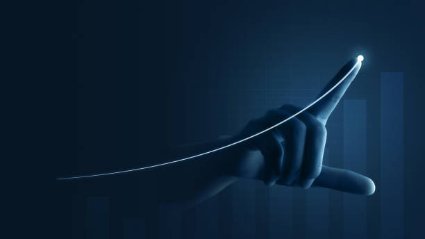 Goal business success strategy chart target or creative growth arrow achievement diagram and presentation finance marketing graph on development background with pointing financial profit stock market. objetivo estrategia de éxito empresarial gráfico objetivo o flecha de crecimiento creativo diagrama de logro y presentación finanzas gráfico de marketing en el fondo de desarrollo con el punto de vista de las ganancias financieras del mercado de valore