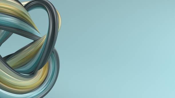 istock Abstract geometric wavy folds background 1357818385