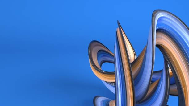 istock Abstract geometric wavy folds background 1357818547