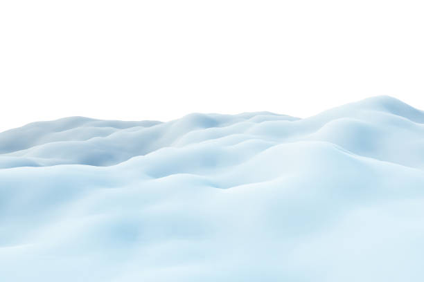 istock 3D Christmas background with snow on white 1357818774