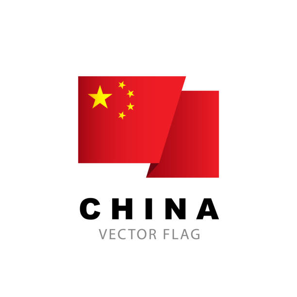 ilustraciones, imágenes clip art, dibujos animados e iconos de stock de la bandera de china. ilustración vectorial aislada sobre fondo blanco. - bandera china