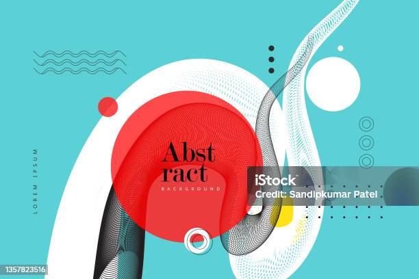 Vector Background With Abstract Neon Shapes In Gradient Pastel Colors Stock Illustration - Download Image Now