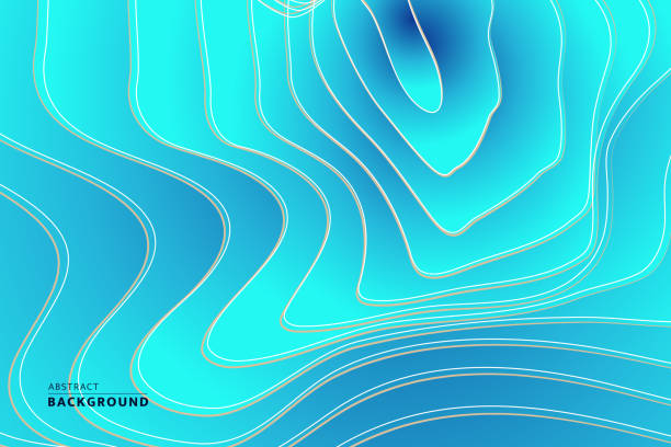 istock Blue curves and the waves of the sea range from soft blue color 1357823589