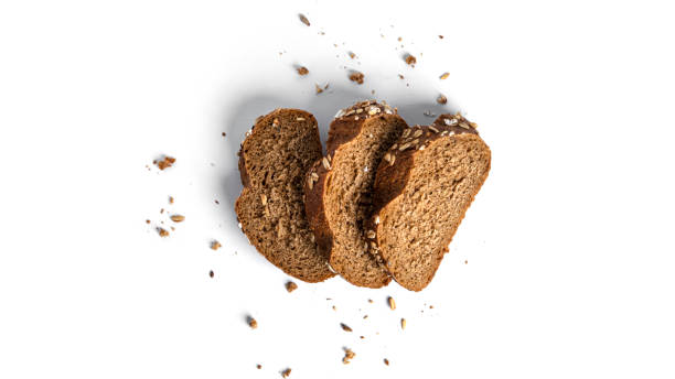 istock Rye flour loaf with cereals on a white background 1357826388