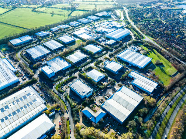 istock Drone view of Warehouse in Milton Keynes, UK 1357828562