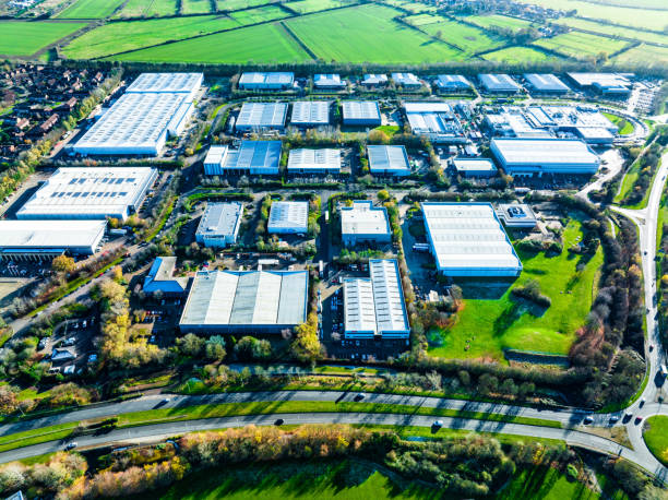 istock Drone view of Warehouse in Milton Keynes, UK 1357828600