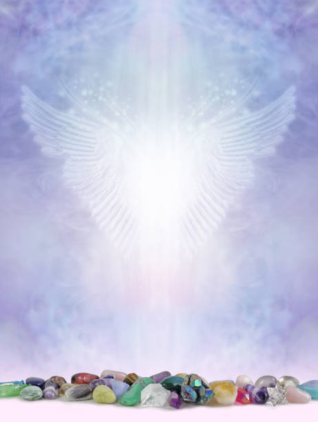 istock Angel Wings Crystal Healing Certificate Award Diploma Background 1357836609