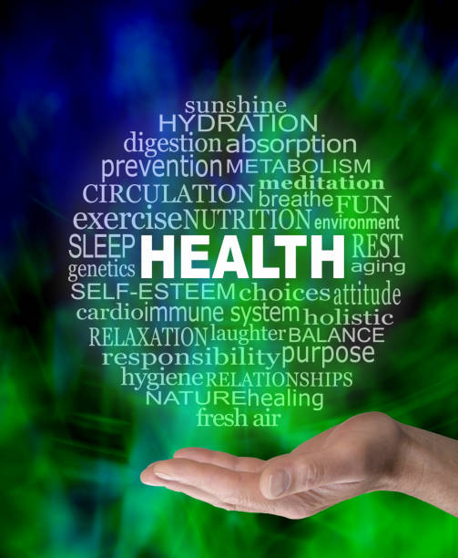 istock Words associated with maintaining good HEALTH word Circle 1357837329