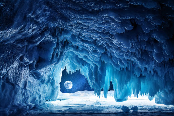 istock Ice cave. Winter landscape. Lake Baikal. 1357837572