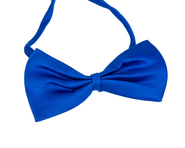 istock Bow tie blue elegant isolated on the white background 1357838977