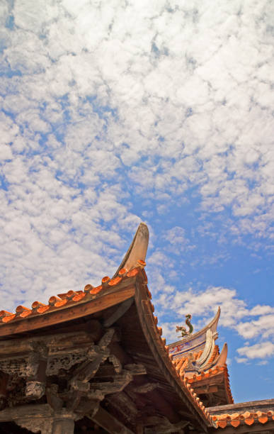 istock Temple rooftop with Chinese style 1357839238