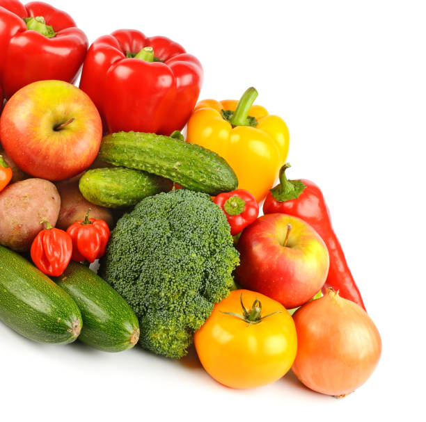 istock Composition of fresh vegetables and fruits 1357839408
