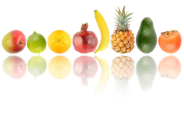 istock Fresh fruits and vegetables in row 1357840465