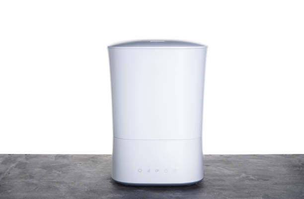 istock Modern air humidifier on an isolated white background 1357846648
