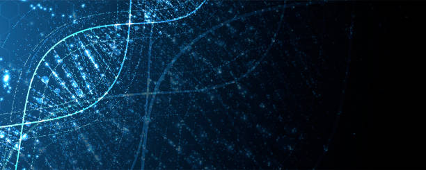 istock Abstract DNA technology. Science medical concept. Futuristic background 1357848964