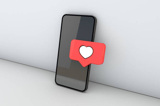 istock phone mockup wirh love notification 1357855363