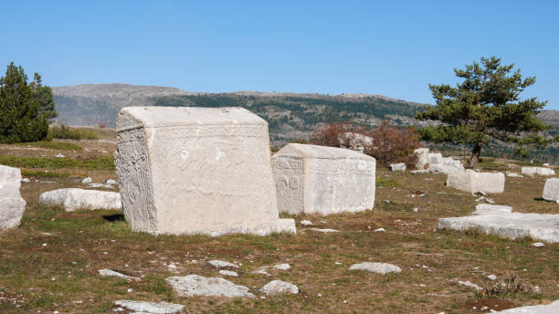 istock Necropolis with Stecak tombstones Dugo Polje 1357860158