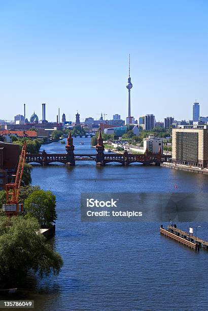Berlin Skyline Stock Photo - Download Image Now - Oberbaumbruecke, Aerial View, Berlin