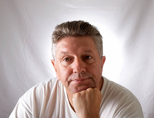 istock Mature man serious look 135786059