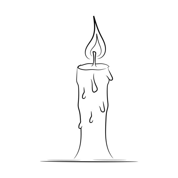 2,600+ Black And White Candle Illustrations, Royalty-Free Vector