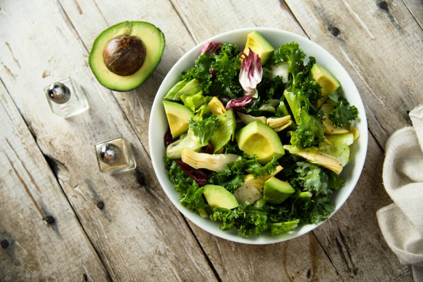 istock Salad with artichoke and avocado 1357861651