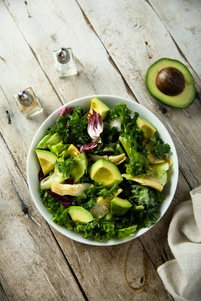 istock Salad with artichoke and avocado 1357861915