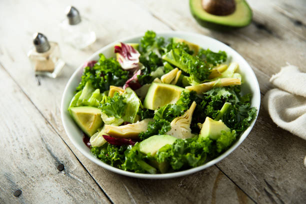istock Salad with artichoke and avocado 1357862876