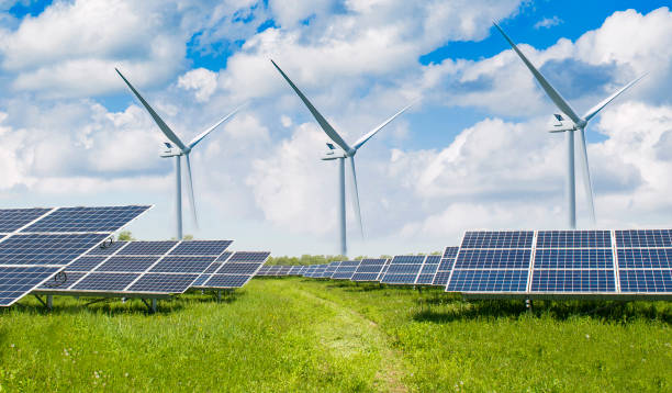istock solar energy panels and wind turbine 1357863273