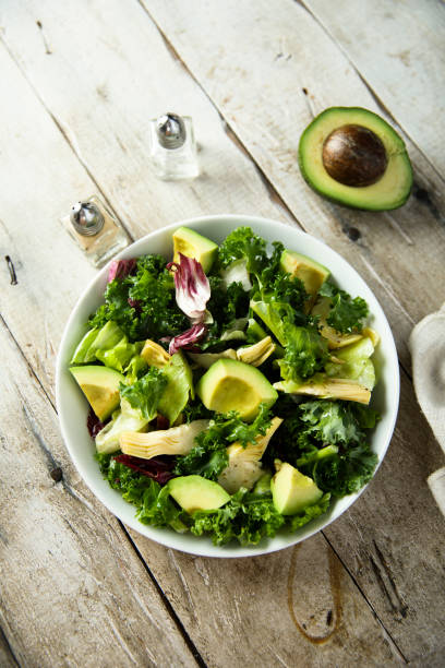 istock Salad with artichoke and avocado 1357863413