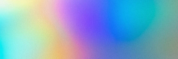istock Abstract pastel holographic purple blurred grainy gradient banner background 1357864065