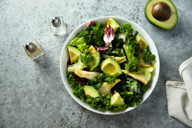 istock Salad with artichoke and avocado 1357864470