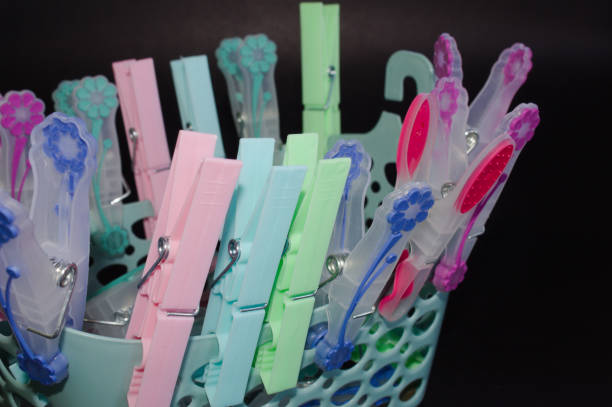 Plastic clothes pegs are practical