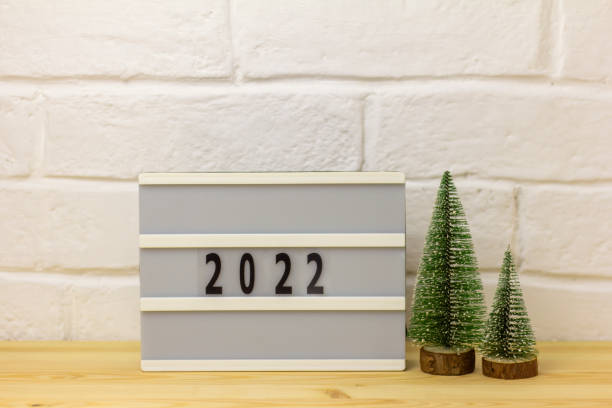 istock Calendar for the new year 2022.Desktop calendar on a light background. 1357865570
