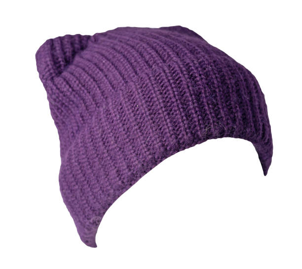 istock women's hat knitted isolated on white background. warm winter accessory 1357865756