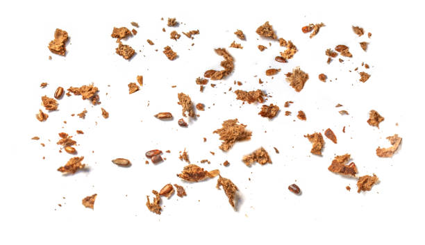 istock Bread crumbs  isolated on white background. Top view 1357866987
