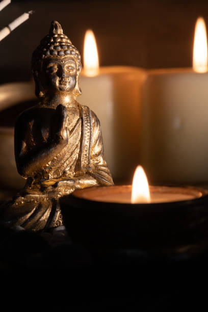 istock image with aromatic candles to meditate 1357868355