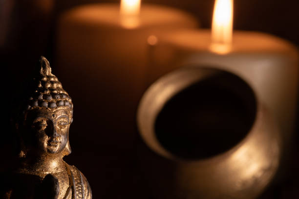istock image with aromatic candles to meditate 1357868373