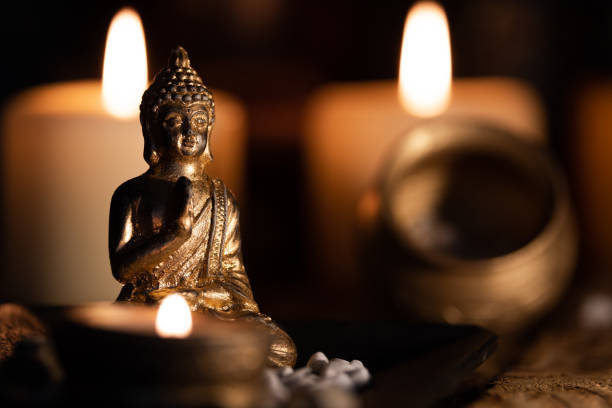 istock image with aromatic candles to meditate 1357868375