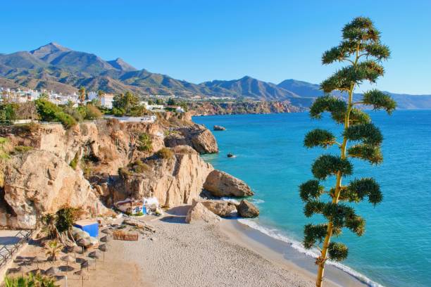 istock Beautiful view from Balcon de Europa, Nerja, Spain. Costa del Sol coast. 1357873797