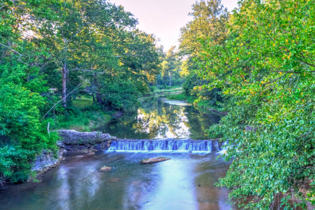 istock Waterfall and clear water-Pipe Creek-Cass County, Indiana 1357875689