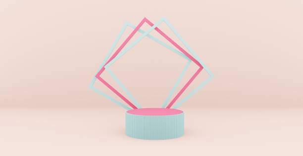 istock 3d rendering background with abstract podium and wall scene background. 1357876632