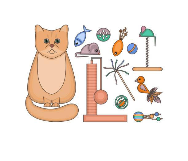 62 Mouse Cat Toy Illustrations Illustrations & Clip Art - iStock